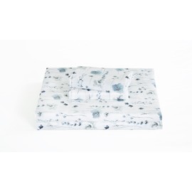 Chezmoi Collection Fran 4-Piece Floral Bed Sheet Set - Blue White Poppy Floral Watercolor Printed Microfiber 14-Inches Deep Pocket Sheets & Pillowcases Set, Full