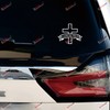 2X White 4'' in God We Trust Decal Sticker Cross