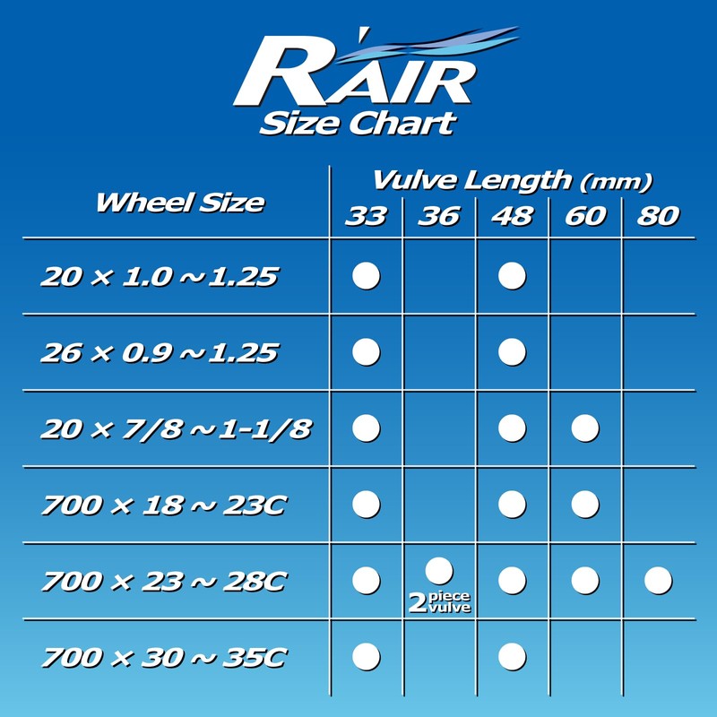 Panaracer TW2087-81F48RA R'AIR Lightweight Tube W/O 20 x 7/8-1 1/8