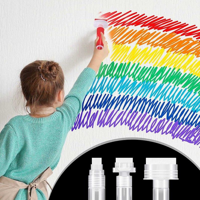 TOBEOME Pack of 5 Graffiti Markers, Refillable Paint Markers, Paint