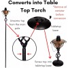 BIRDROCK HOME 2 Pack Outdoor Wide Conical Flame Torches