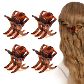 4 Pieces Hair Claw Clips,Morhom Big Size Hair Claws 2.0 Inch Hair Jaw Clip for Women Girls Thick or Medium Hair