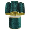HUIHUANG Green Velvet Wired Ribbon 4 inch Dark Green Velvet