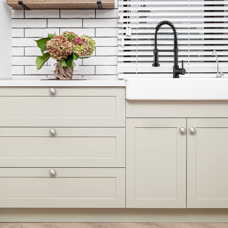 Ravinte 50 Pack Kitchen Cabinet Knobs Dresser Knobs Satin Nickel