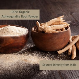 VISHVA Ashwagandha Powder Organic 200g (7oz), Canadian Owned, Adaptogen Root Powder from India, Herbal Supplement for Stress Relief, Anti-Anxiety, Energy & Immune Support, Vegan, Non-GMO, Gluten-Free, Lab Tested for Purity