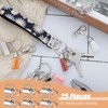 75 Pieces Key Fob Hardware Set, Includes 25 Lanyard Wristlet
