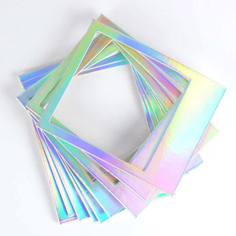 Dovecraft DCBS217 Essentials Iridescent Photo Frames-Polaroid Style-8x10cm-Pack of 10-for Card
