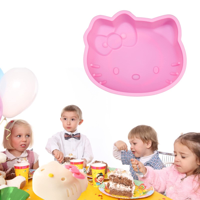 Yedadone 6 Inch Cute Cat Silicone Fondant Cake Mold -