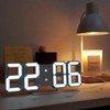 CHICIRIS 3D LED Wall Clock Minimalist White Frame Digital Wall
