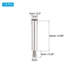 PATIKIL 16 Pcs M3x25+6mm Stainless Steel Standoff Extension Posts Screws,Metric Male Female Thread Adapters Spacer for PCB,Quadcopter Drone,Computer & Circuit Board Assortment Kit
