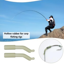 The Lord of the Tools 100 PCS Fishing Hook Kickers Carp Fishing Terminal 19x2.6mm for Rubber Hose Carp Fishing Rig Accessories Suitable for Lakes Rivers Oceans Light Green