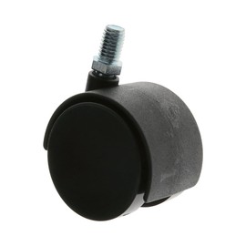 Set of 4 MS Beschläge® Furniture Castors Hard Floor Castors Swivel Castors Diameter 40 mm Plastic with Threaded Screw