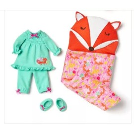 American Girl Doll Wellie Wishers Willa's Sleepover Set Pj's Bag Backpack New!!