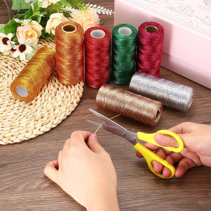 PATIKIL 110 Yards Decorative Metallic Bakers Twine, 1 Rolls Wrapping