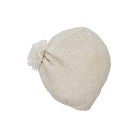 Sterntaler Baby Girl Flower Beanie Hat, Ecru, 51, ecru