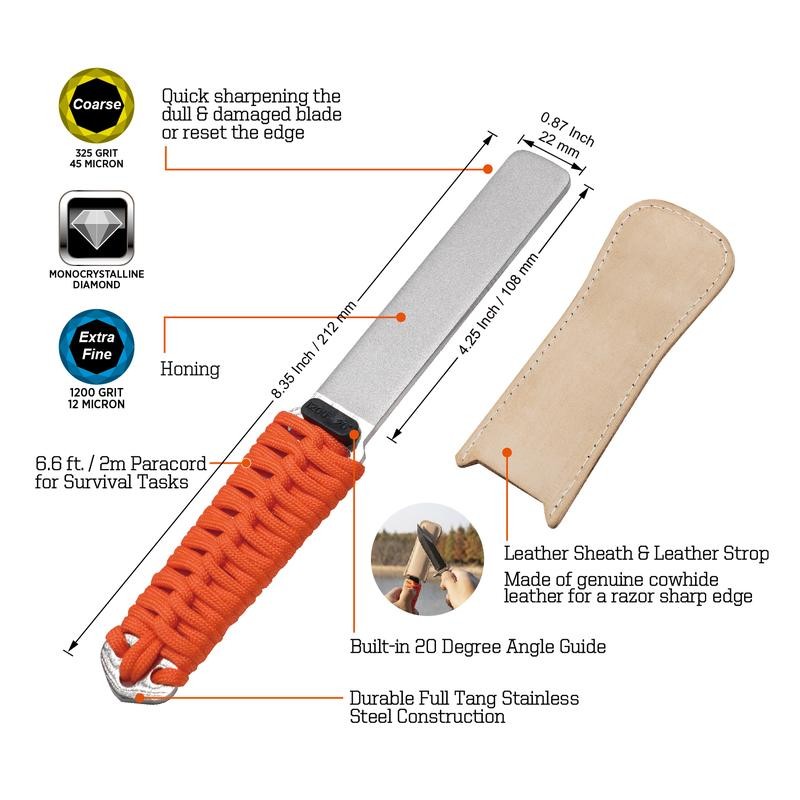 SHARPAL Dual-Grit Diamond Sharpening Stone File Coarse 325 / Extra