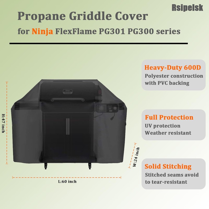 Grill Cover for Ninja Flexflame PG300 Series Grill, Heavy Duty