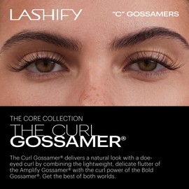 Lashify Curl 14mm Gossamer Eyelash Extensions Refill, Ginger Color, DIY False Lashes for a Natural Look