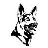 Car Sticker 22 cm Black German Shepherd Car Sticker Black