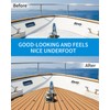 OCEANBROAD Boat Flooring EVA Foam Self-Adhesive 96''x45.6''/36''/28.8''/16.8'' Faux Teak Marine