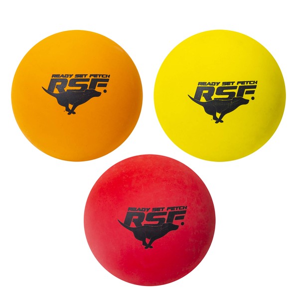 Franklin Pet Supply High Bounce Fetch Balls for Dogs - Multi Colored Bounce Balls - Bouncy Rubber Pet Balls for Park + Beach - 3 Pack