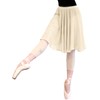 [Tacherlia] Ballet Skirt, Pull Up Elastic Waistband Rehearsal Skirt, cream