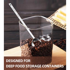 1 Tbsp Stainless Steel Coffee Scoop | Long Handle Measuring Spoon for Deep Jars, Dishwasher Safe, Engraved TBSP/ML Markings