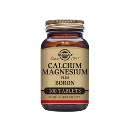 Solgar Calcium Magnesium Plus Boron Tablets - Pack of 100 - Bone Support - Supports Restfulness, Energy Release and a Balanced Mind - Vegan, Gluten Free and Kosher