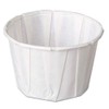 Genpak Squat Paper Portion Cups, 2 Oz, White, 250 Cups