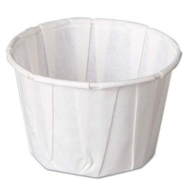 Genpak Squat Paper Portion Cups, 2 Oz, White, 250 Cups Per Bag, Carton of 20 Bags