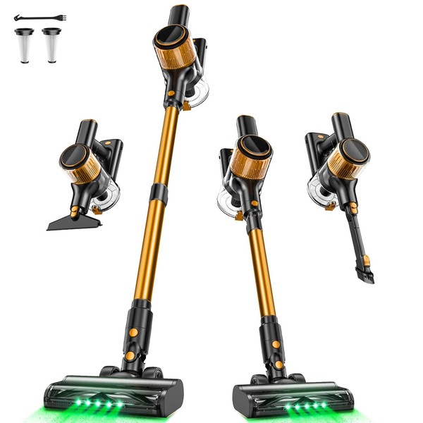 SUXIANGVAC Cordless Vacuum Cleaner, 350W/30Kpa 8 in 1 Powerful Stick