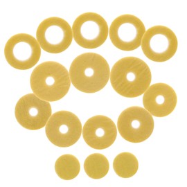 SUPVOX 1 Set Felt Flute Pads Open Hole Replacement Gaskets for Flute Repair Smooth Touch Nonslip Sturdy Easy to Install Musical Instrument Maintenance Supplies