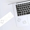 4 x Small 50mm 'Happy Whale' Transparent/Clear Sticker Decals for