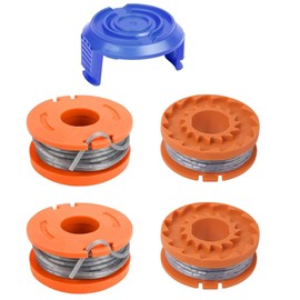 Ershengsan 4 x Trimmerspulen kompatibel mit Mac Allister MGTP18Li Trimmerschnur, Trimmer-Ersatzspule mit Spulenabdeckung, Ersatzfaden für Rasentrimmer für Macallister (4 Spule + 1 Abdeckung)