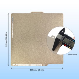 BCZAMD 3D Printer Platform 257 x 257 mm Dual Side Textured PEI Steel Sheet for Bambuo Lab X1C P1P P1S A1: Strong Adhesion Easy Prints Release Removable and Flexr Spring Build Plate No Magnetic Sticker