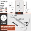 PIOSRTRR Grappling Hook with Rope-Includes Nylon Rope 6/8/10mm 50FT,Functional Grapple