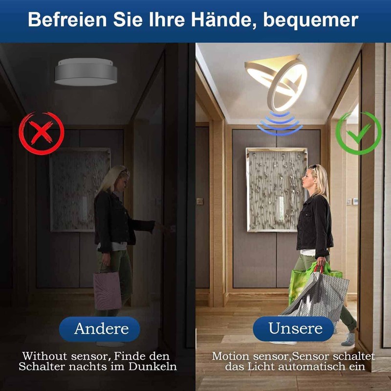 26 W LED Ceiling Light with Motion Sensor Indoor Sensor