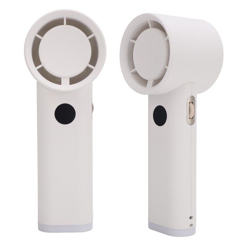 Handheld Fan LED Display Power Adjustable Portable Fan Night Light