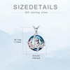 LILALO Nightmare Necklace Sterling Silver Crystal Jack and Sally Jewelry