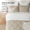 Bedsure Full Size Comforter Set - 7 Pieces Reversible Beige