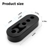 Exhaust Rubber Hanger, 2PCS Insulator Bushing Mount with 4 Holes,