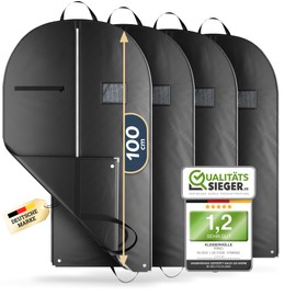 FiRiO® 4 x Garment Bag Suit with Carry Handle [Note "Very Good"] - Premium Garment Covers with Zip for Shirt & Dress - Breathable Suit Bag Clothes Bag Business for Travel & Storage