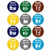 GamesMonkey® - Recycling Stickers for Waste Recycling Wheel v2 -