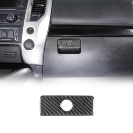 Fgtagtal Soft Carbon Fiber Co-Pilot Glove Storage Box Panel Cover Fit for Nissan Titan 2016-2023, Center Console Glove Box Panel Trim Sticker Accessories (Black)