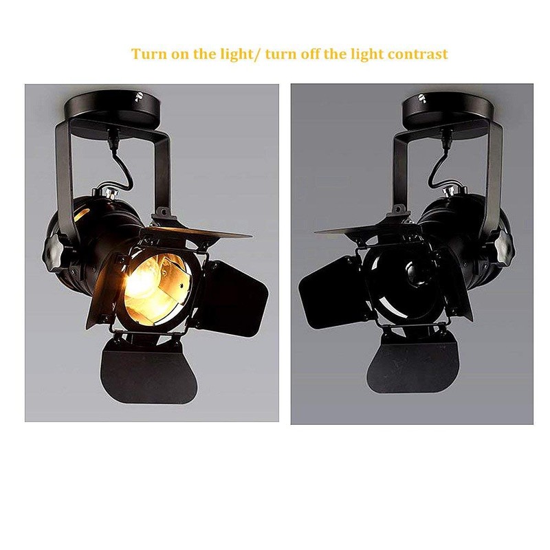 E26 Loft Industrial Ceiling Spots Spotlight Fixture LED Metal Track