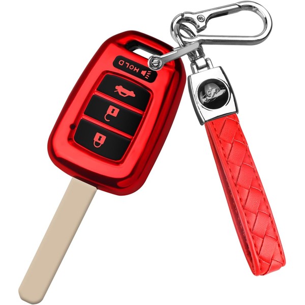 MILD EAST for Honda Key Fob Cover with Key Chain,
