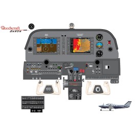 Beechcraft Baron G-58 Cockpit Poster 24"x36"