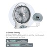 LUDGER 12" Rechargeable Fan with LED Lights (EL-8212F), Portable, Long