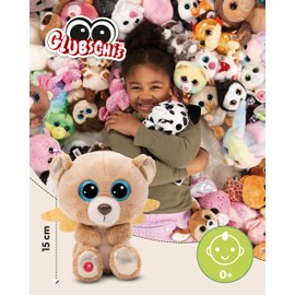 NICI Glubschis Bear Glowy Bombo 15 cm Brown Soft Toy Soft Plush Cute Plush Toy for Cuddling and Playing, for Children and Adults, Great Gift Idea - 49694