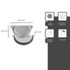 ZAMBELLI Zinc plug-in base (semicircular) with rubber sealing lip, silver,